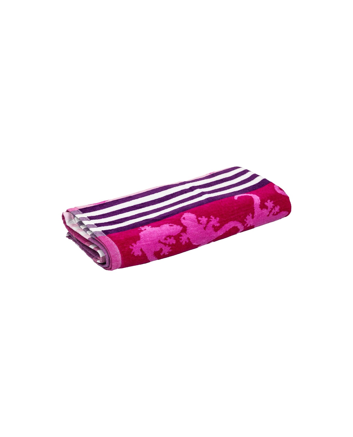 Crazy Gekko Lila – weiche Velours-Seite Nahaufnahme 165x90 cm, doppelseitig
