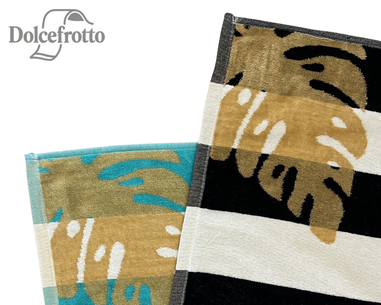 Flamingo Gold Kollektion – Muster- und Farbauswahl: Schwarz-Weiß und Türkis-Weiß, beide Varianten im Vergleich, Dolcefrotto