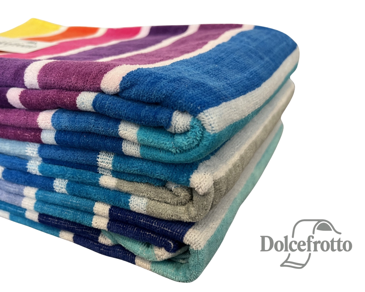 Mirage Kollektion – alle Varianten gestapelt: Türkis, Blau-Grün und Rot, Dolcefrotto