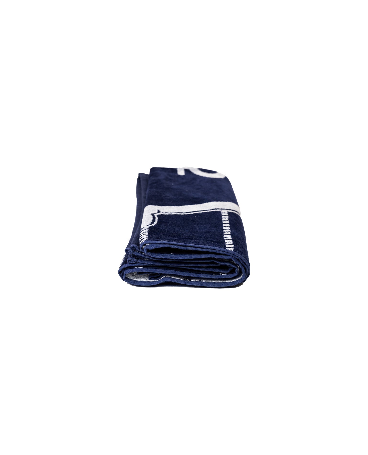Bahia Strandtuch Marine Navy zusammengefaltet – 165x90 cm Baumwolle, OEKO-TEX
