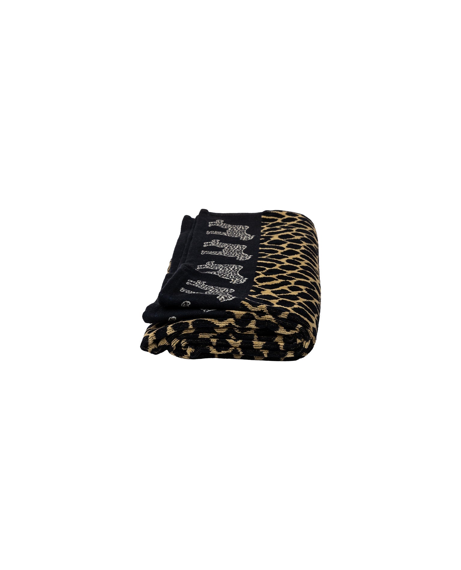 Afrika Strandtuch Braun-Leopard zusammengefaltet – 165x90 cm Baumwolle, OEKO-TEX