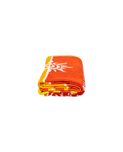 Stromboli Orange zusammengefaltet – 165x90 cm Baumwolle, OEKO-TEX