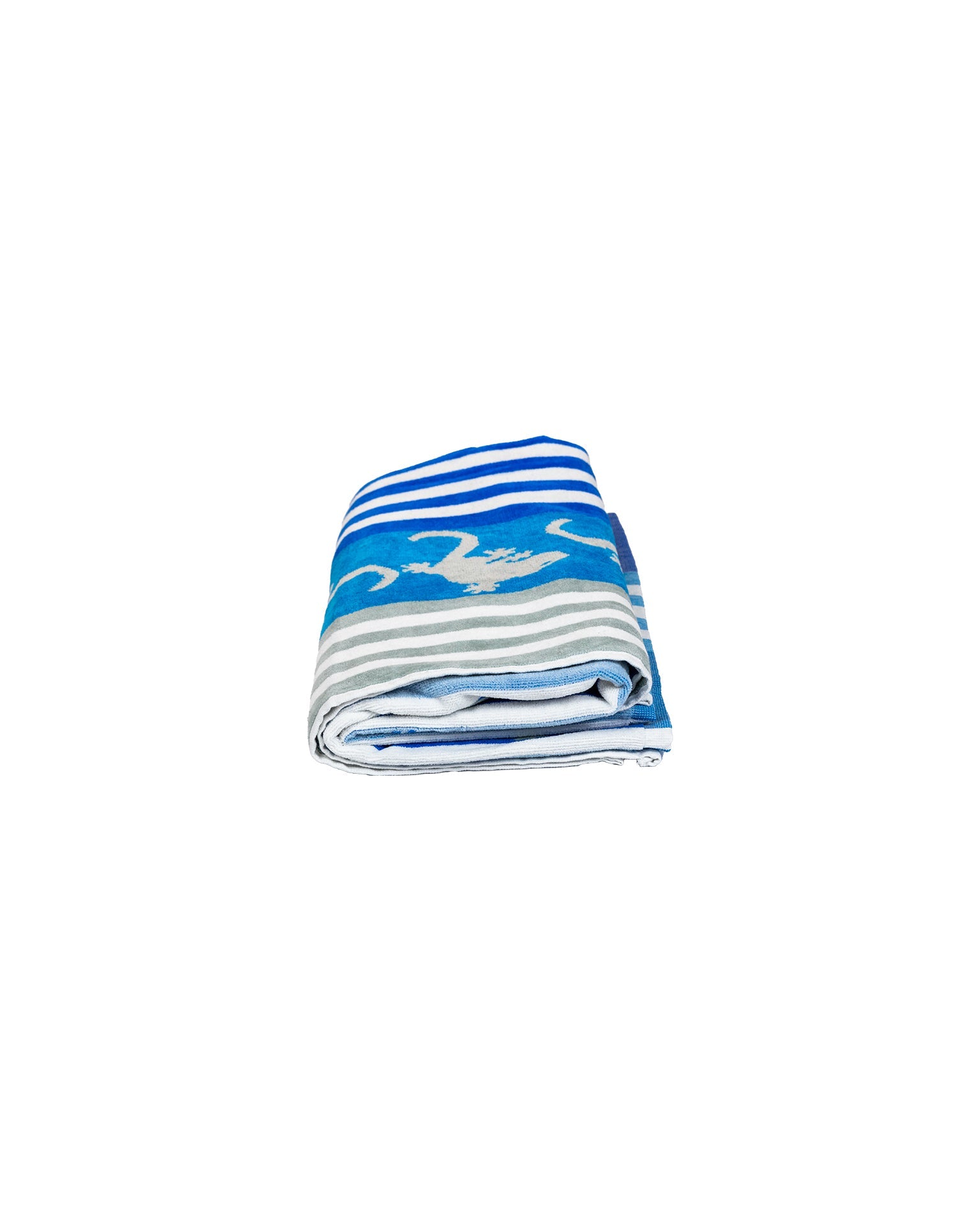 Crazy Gekko Blau zusammengefaltet – 165x90 cm Baumwolle, OEKO-TEX