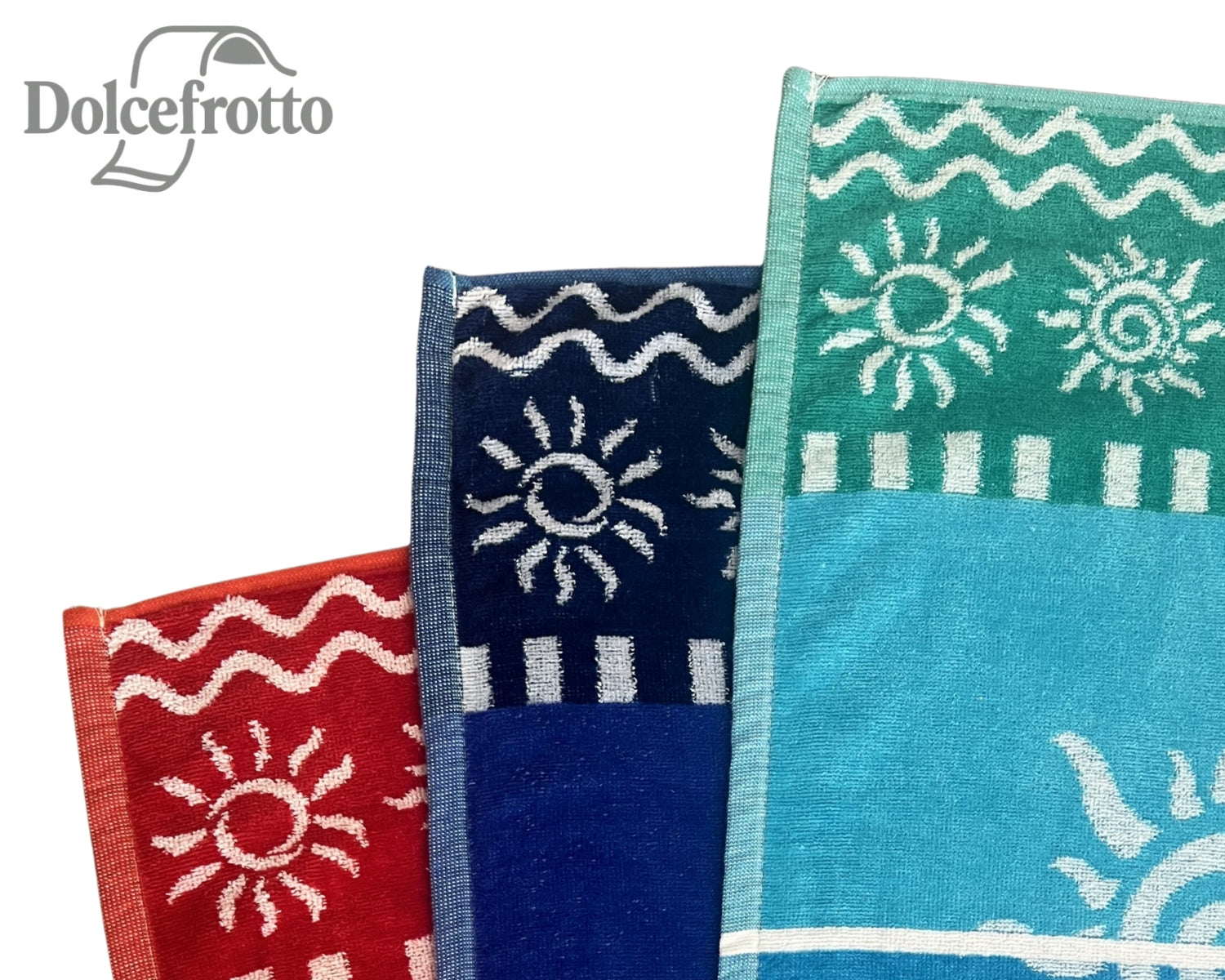 Stromboli Kollektion – Muster- und Farbauswahl: Rot, Blau und Regenbogen, alle Varianten im Vergleich, Dolcefrotto