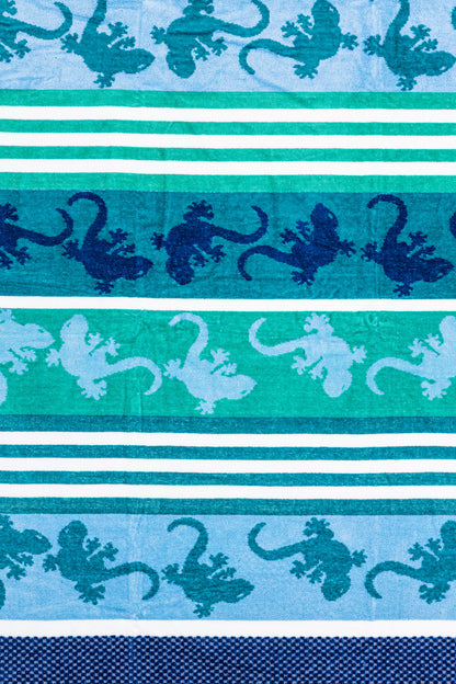 Crazy Gekko Strandtuch XXL Türkis – Premium Velours, OEKO-TEX®
