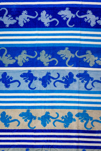 Crazy Gekko Blau Textur-Detail – Gekkomotiv Design, OEKO-TEX Baumwolle