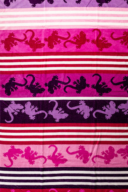 Crazy Gekko Lila Textur-Detail – Gekkomotiv Design, OEKO-TEX Baumwolle