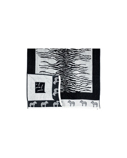 Afrika Strandtuch Weiß-Zebra Textur-Detail – Zebramuster Design, OEKO-TEX Baumwolle