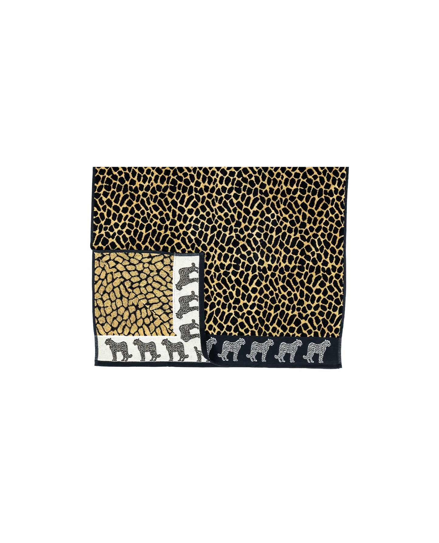 Afrika Strandtuch Braun-Leopard Textur-Detail – Leopardenmuster Design, OEKO-TEX Baumwolle