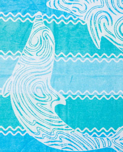 Pantelleria Türkis von oben – 165x90 cm XXL Baumwolle
