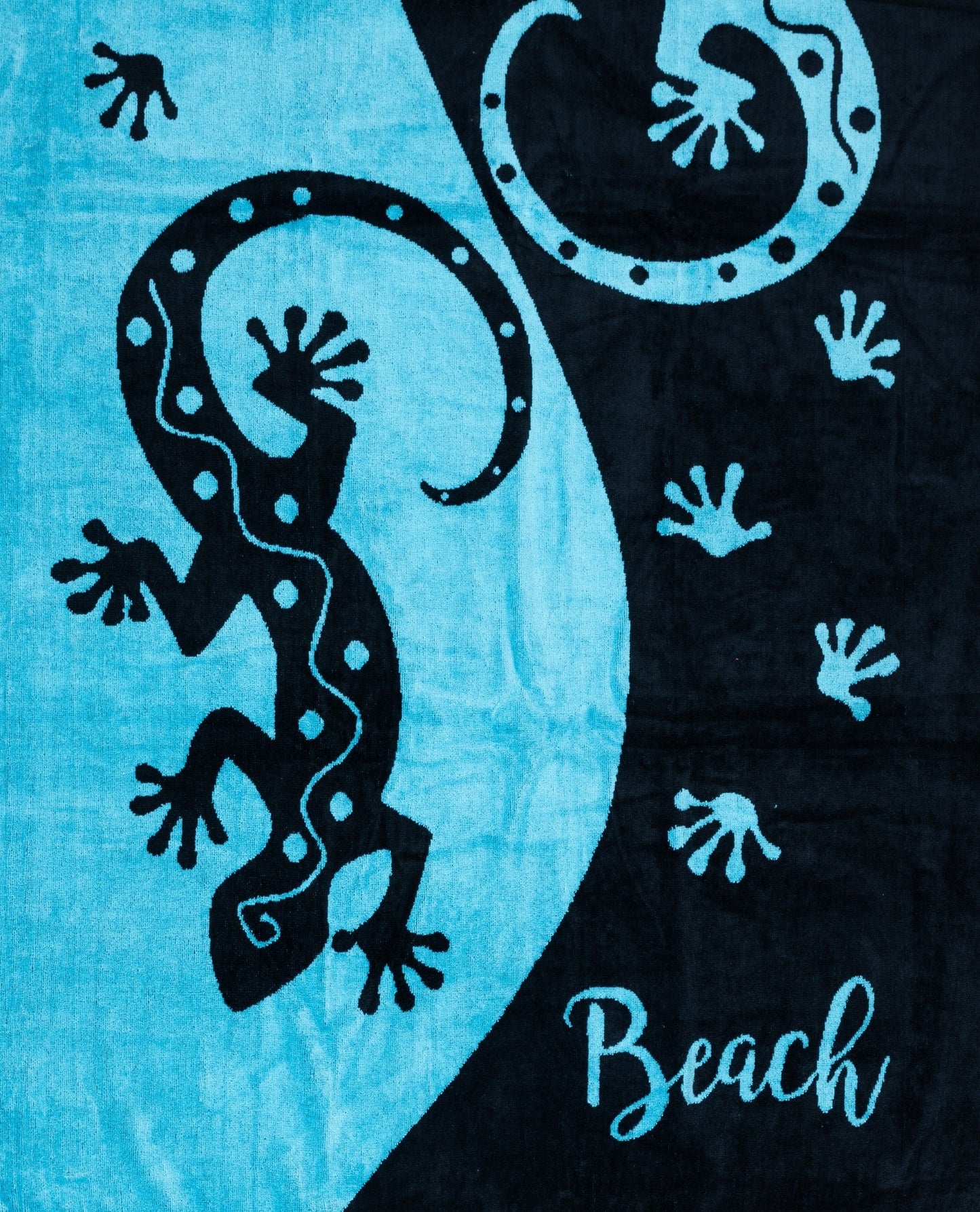 Salina Blau von oben – 165x90 cm XXL Baumwolle