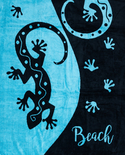 Salina Blau von oben – 165x90 cm XXL Baumwolle