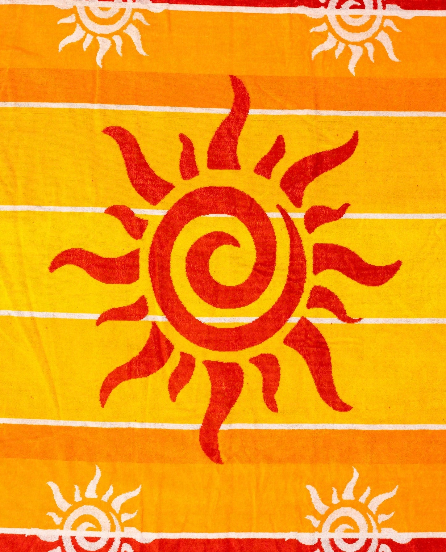 Stromboli Orange von oben – 165x90 cm XXL Baumwolle