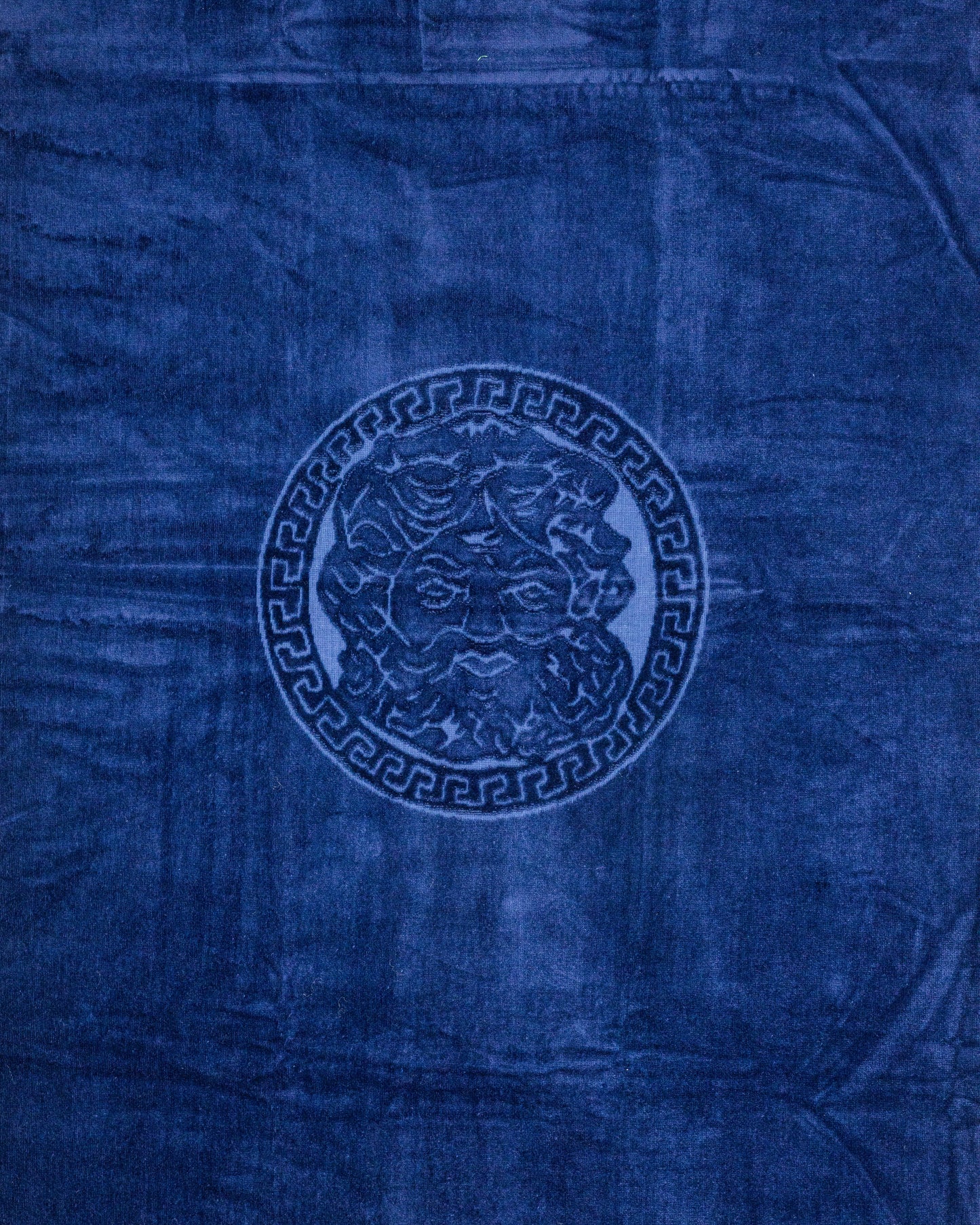Poseidon Dunkelblau von oben – 165x90 cm XXL Baumwolle