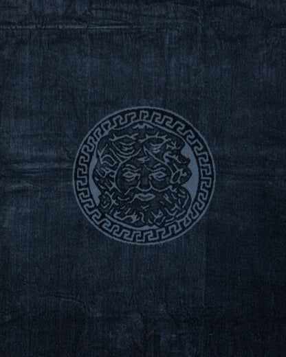 Poseidon Schwarz von oben – 165x90 cm XXL Baumwolle