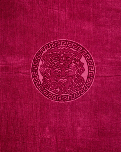 Poseidon Bordeaux von oben – 165x90 cm XXL Baumwolle