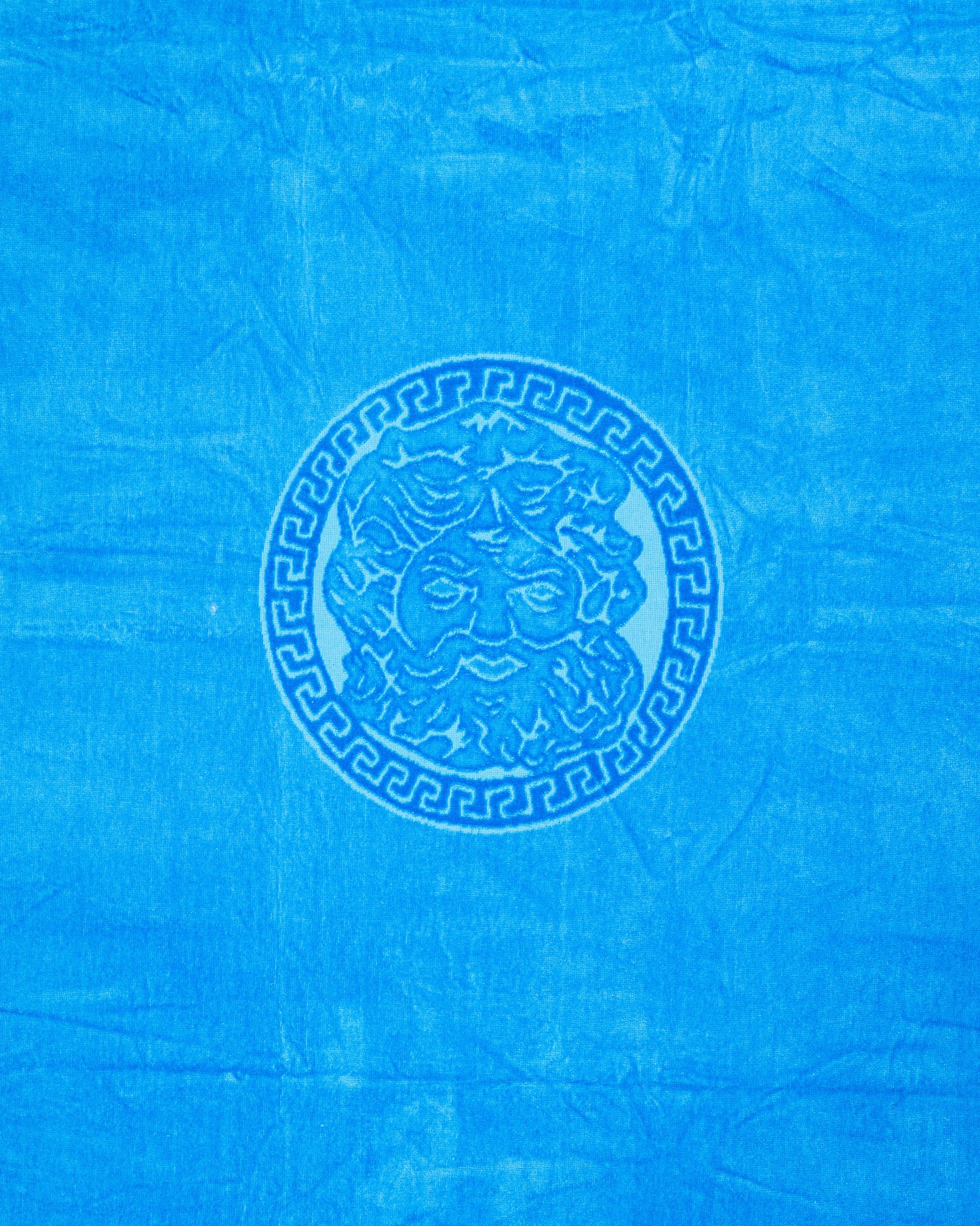 Poseidon Hellblau von oben – 165x90 cm XXL Baumwolle