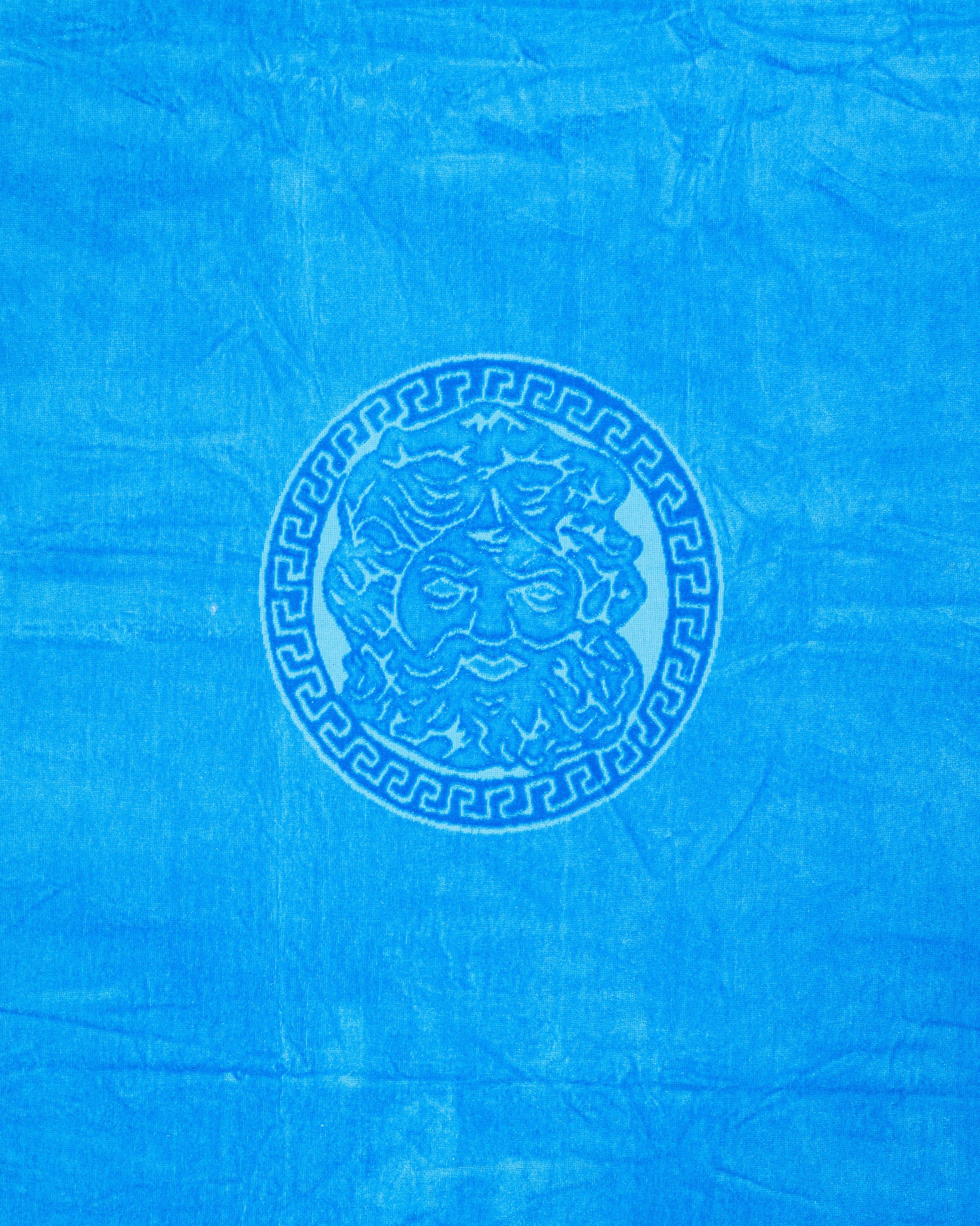 Poseidon Hellblau von oben – 165x90 cm XXL Baumwolle